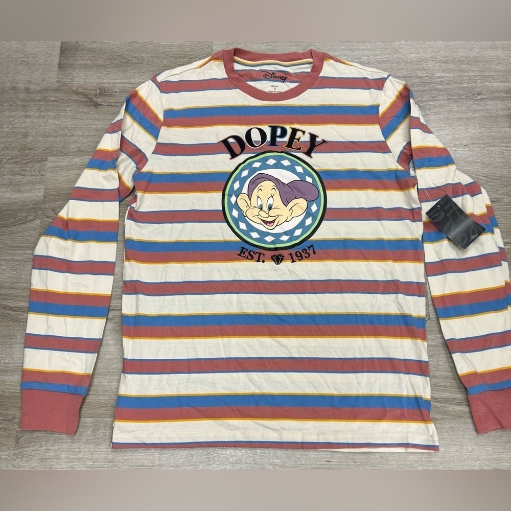 Disney Snow White and the Seven Dwarfs Dopey long sleeve t shirt unisex small